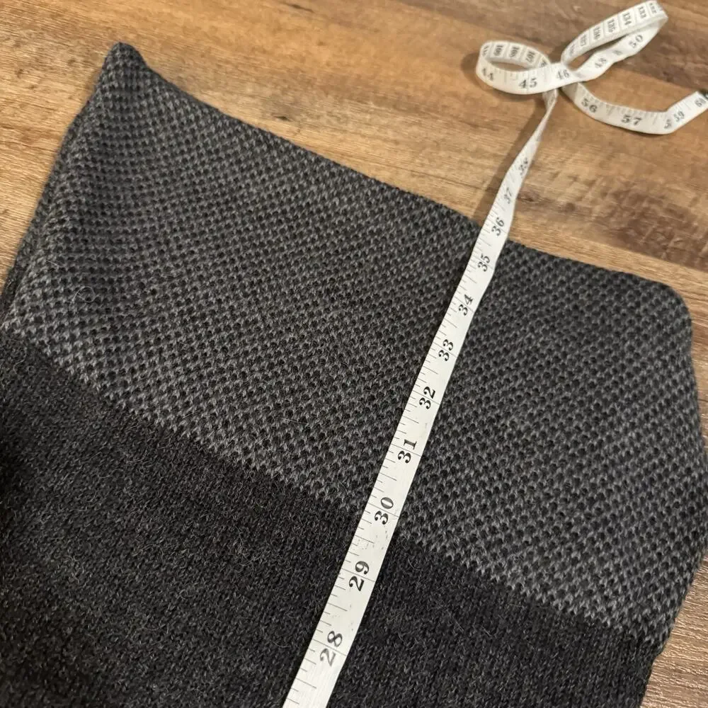 100% Baby Alpaca Super Soft Scarf Mixed Print Gray Minimalist Quiet Luxury